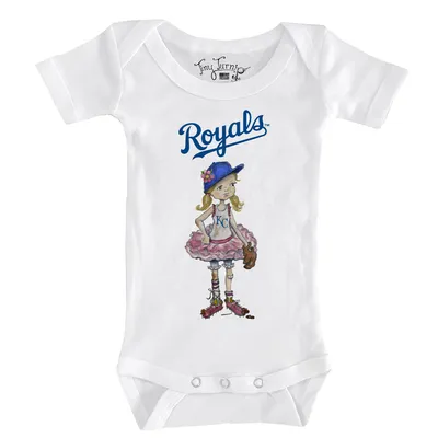 Kansas City Royals Tiny Turnip Infant Baseball Babes Bodysuit - White