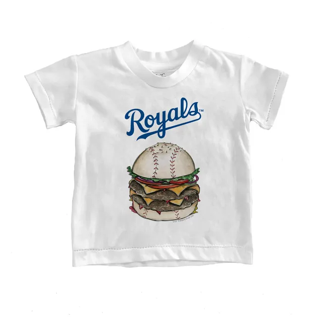 Youth Tiny Turnip White Kansas City Royals Sundae Helmet T-Shirt