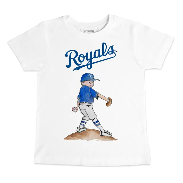 Lids Kansas City Royals Youth V-Neck T-Shirt - White/Royal