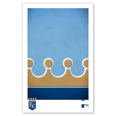 Kansas City Royals 11"x 17" Logo minimaliste affiche imprimée