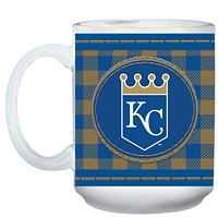 Royals de Kansas City 15 oz. Tasse de fête des pères à carreaux Buffalo