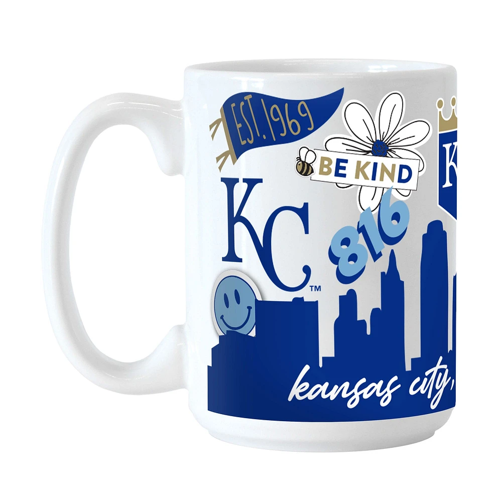 Royals de Kansas City 15 oz. Tasse en céramique indigène