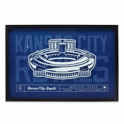 Kansas City Royals 16'' x 23'' Stadium Glass Framed Sign