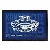 Kansas City Royals 12'' x 17'' Glass Framed Sign