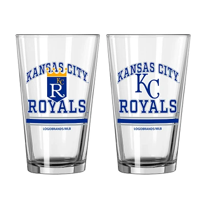 Royals de Kansas City 16oz. Verre à pinte, paquet de deux