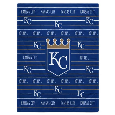 Kansas City Royals Stripe Logo Fleece Blanket