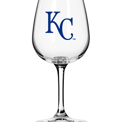 Verre à vin à pied avec logo des Royals de Kansas City, 12 oz