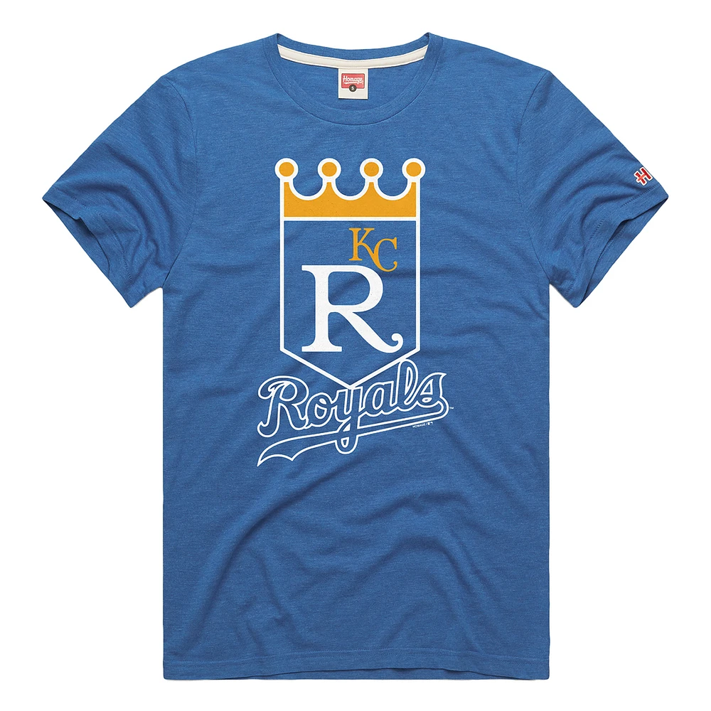 Men's Homage  Royal Kansas City Royals Hyper Local Tri-Blend T-Shirt