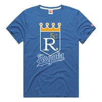 Men's Homage  Royal Kansas City Royals Hyper Local Tri-Blend T-Shirt