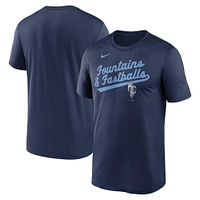 Men's Nike  Navy Kansas City Royals 2025 Connect Team Phrase Script Legend Performance T-Shirt