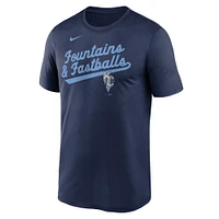 Men's Nike  Navy Kansas City Royals 2025 Connect Team Phrase Script Legend Performance T-Shirt