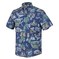 Chemise boutonnée à trois mélanges pittoresques Reyn Spooner Royal Kansas City Royals pour homme
