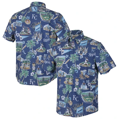 Chemise boutonnée à trois mélanges pittoresques Reyn Spooner Royal Kansas City Royals pour homme