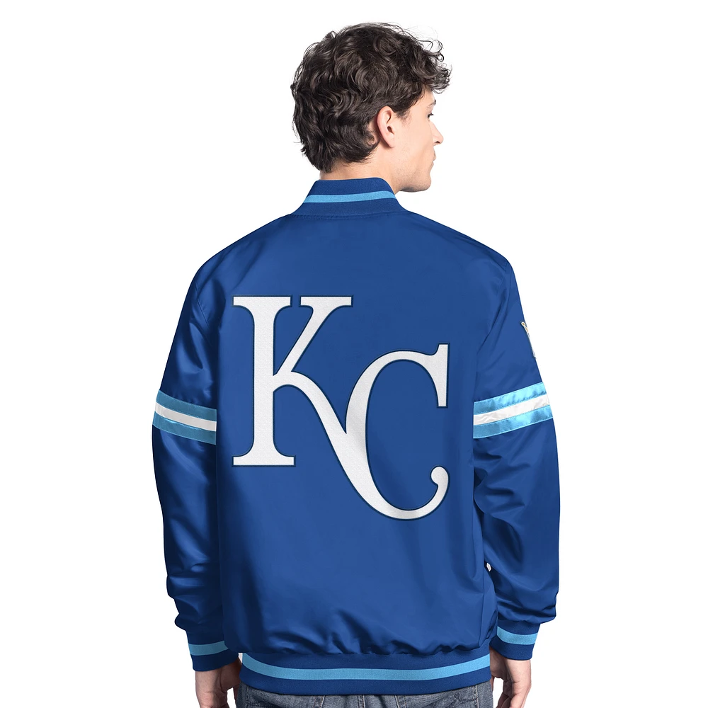 Men's Starter  Royal Kansas City Royals Scout Full-Snap Varsity Jacket