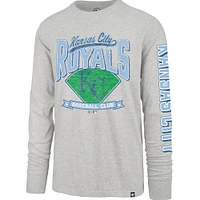 Men's '47 Gray Kansas City Royals Fair Ball Franklin Long Sleeve T-Shirt