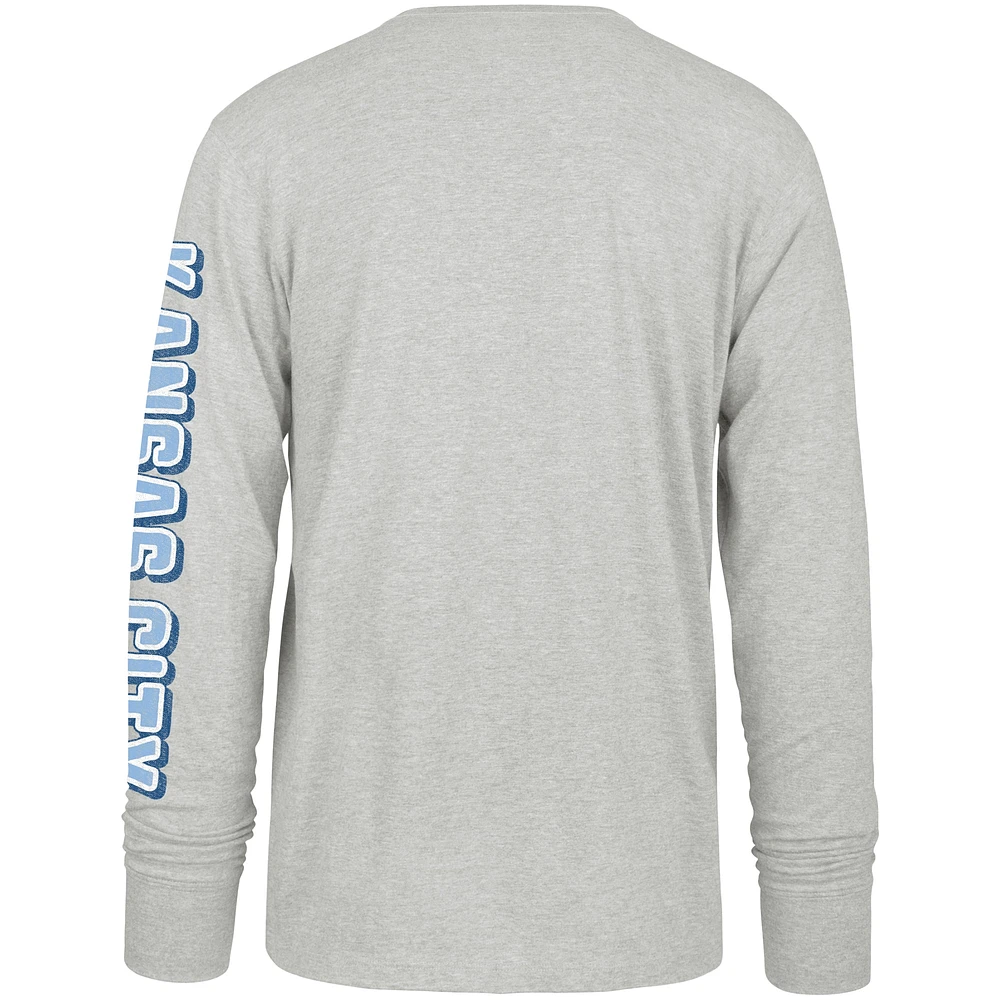 Men's '47 Gray Kansas City Royals Fair Ball Franklin Long Sleeve T-Shirt