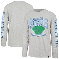 Men's '47 Gray Kansas City Royals Fair Ball Franklin Long Sleeve T-Shirt