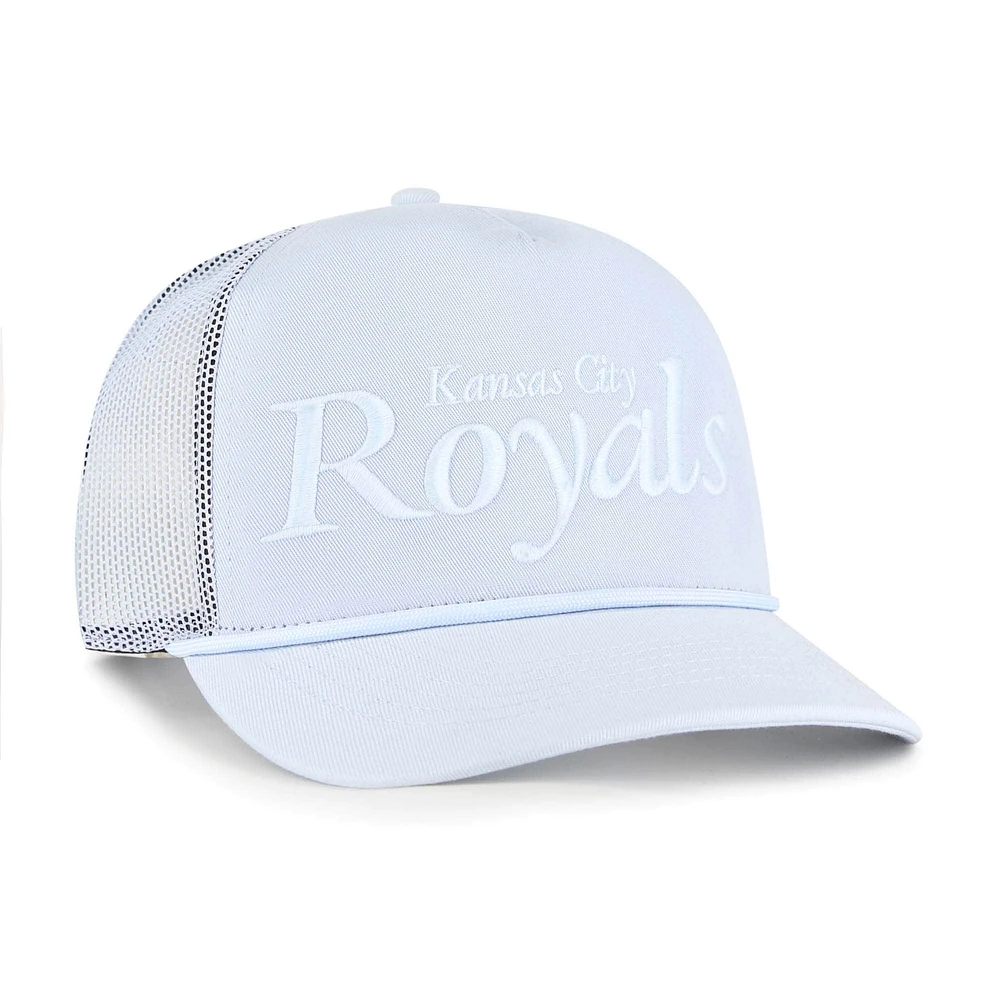 Men's '47 Light Blue Kansas City Royals Foundation Script Hitch Adjustable Trucker Hat