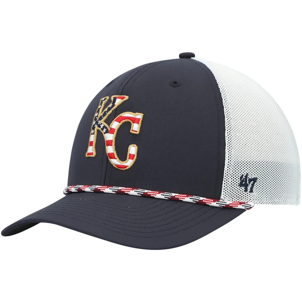 Men's Milwaukee Brewers '47 Navy/White Flag Fill Trucker Snapback Hat