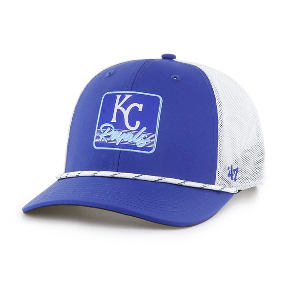 Men's '47 Royal/White Kansas City Royals Scratch Adjustable Trucker Hat