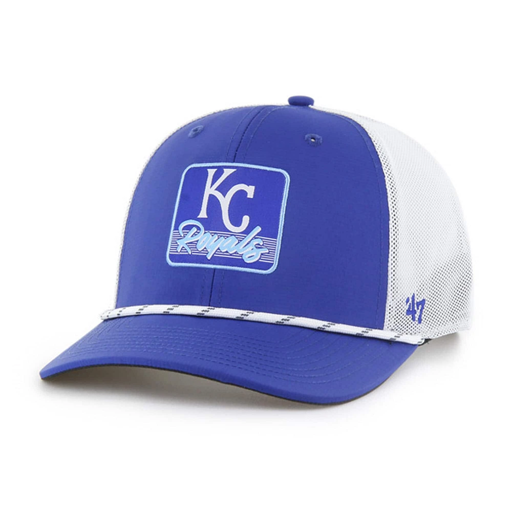 Men's '47 Royal/White Kansas City Royals Scratch Adjustable Trucker Hat