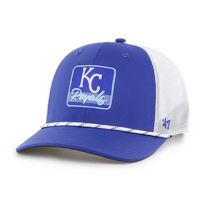 Men's '47 Royal/White Kansas City Royals Scratch Adjustable Trucker Hat