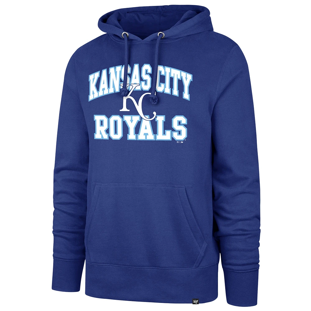 Men's '47  Royal Kansas City Royals Velocity Headline Pullover Hoodie
