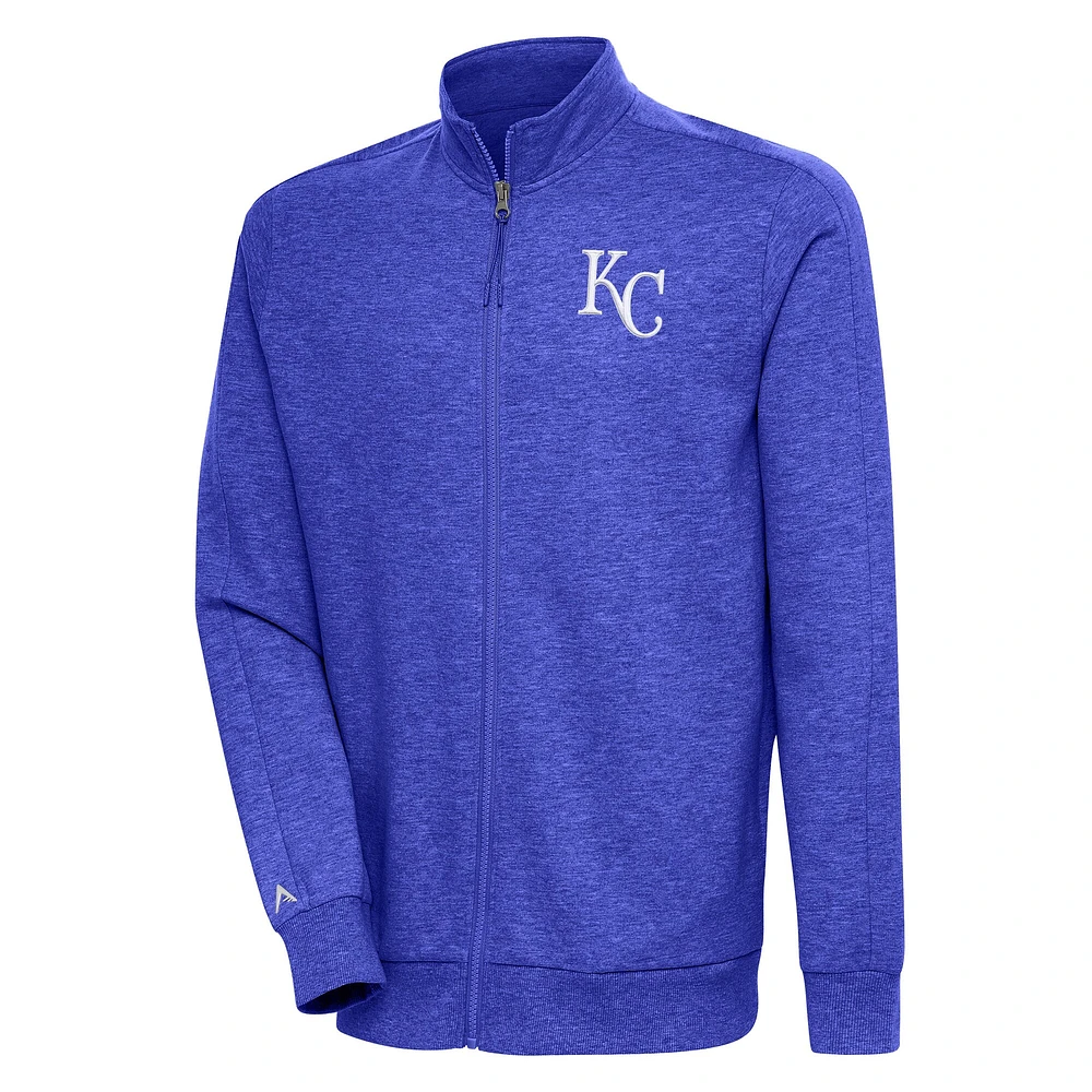 Veste zippée intégrale Antigua Heather Royal Kansas City Royals pour homme