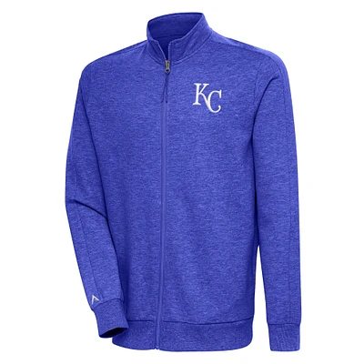 Veste zippée intégrale Antigua Heather Royal Kansas City Royals pour homme