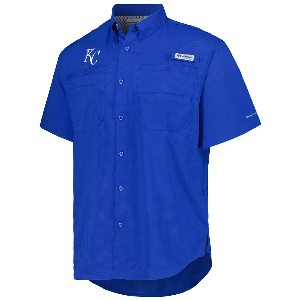 Chemise boutonnée Columbia Royal Kansas City Royals Tamiami Omni-Shade pour hommes