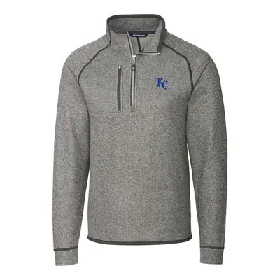 Kansas City Royals Cutter & Buck Cascade Eco Sherpa Fleece Full-Zip Vest -  White/Navy