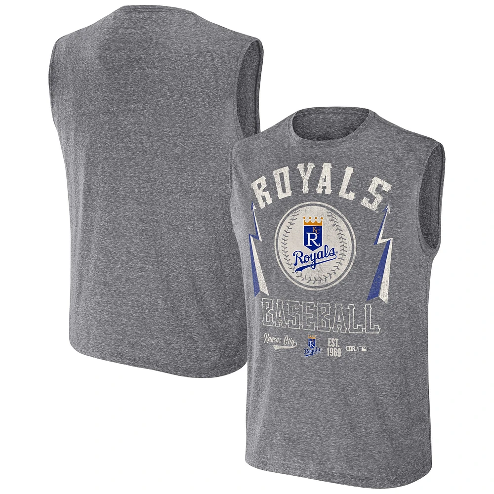 Collection Darius Rucker pour hommes par Fanatics Charcoal Kansas City Royals Débardeur musclé coupe décontractée