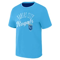 Collection Darius Rucker pour homme par Fanatics T-shirt réversible bleu clair/bleu Kansas City Royals à sonnerie bidirectionnelle