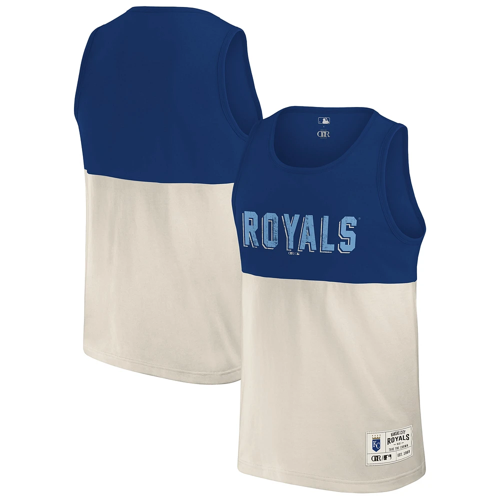 Débardeur color block de la collection Darius Rucker pour hommes par Fanatics Royal Kansas City Royals