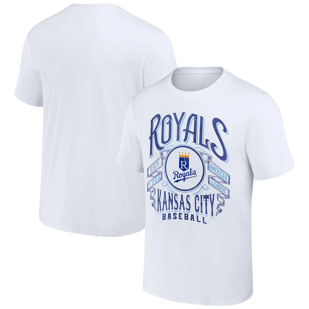 Men's Darius Rucker Collection by Fanatics White Kansas City Royals Distressed Rock T-Shirt