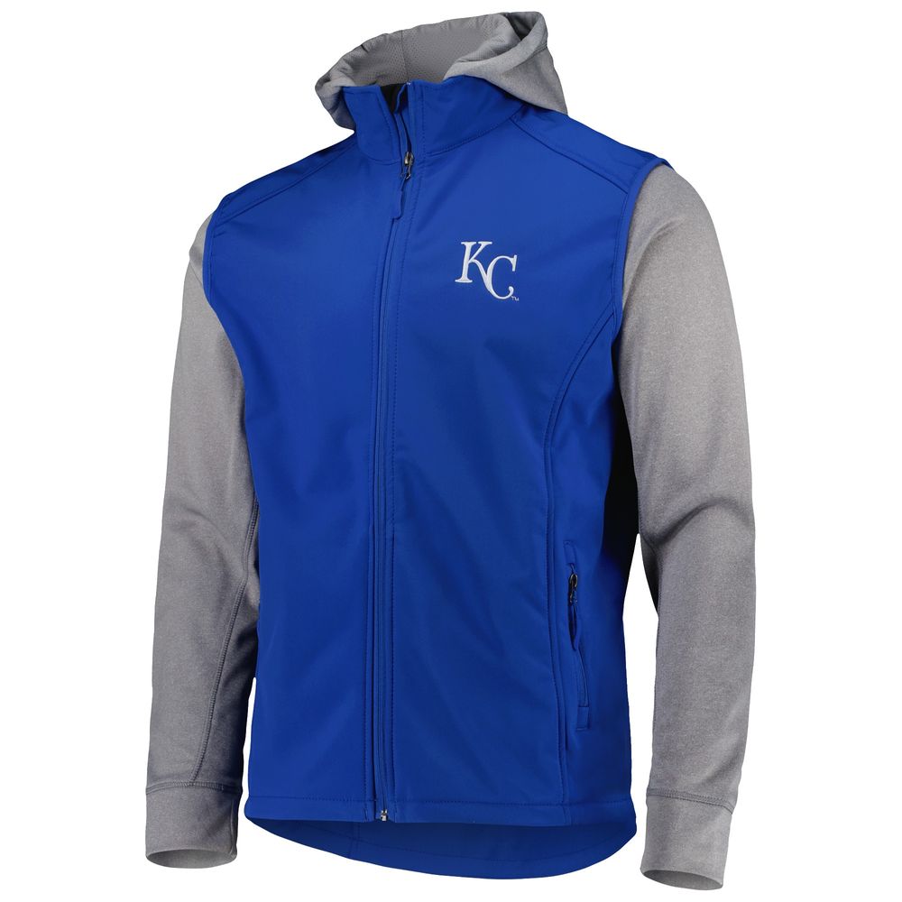 Men's Dunbrooke Royal/Heather Gray Kansas City Royals Alpha Full-Zip Jacket