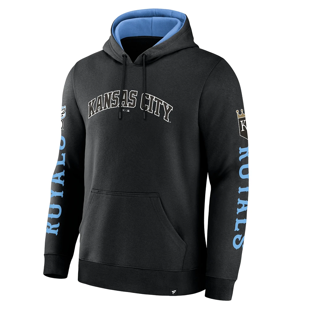 Men's Fanatics  Black Kansas City Royals Big Legacy Fleece Pullover Hoodie