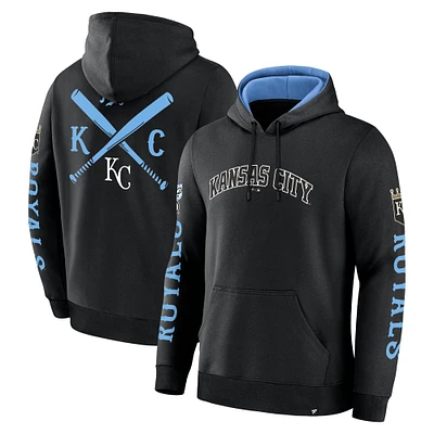 Men's Fanatics  Black Kansas City Royals Big Legacy Fleece Pullover Hoodie