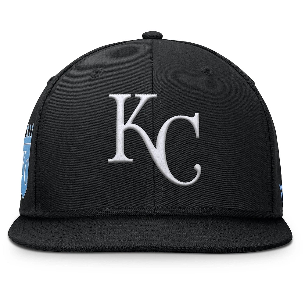 Men's Fanatics Black Kansas City Royals Walk-Off Bullpen Snapback Hat