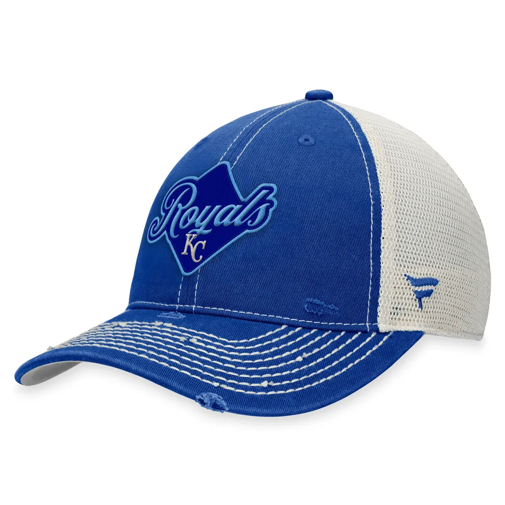 Fanatics Men's Branded White, Royal Kansas City Royals Iconic Color Blocked  Fitted Hat