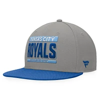 Men's Fanatics Gray/Royal Kansas City Royals Line Drive Two-Tone Snapback Hat