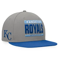 Men's Fanatics Gray/Royal Kansas City Royals Line Drive Two-Tone Snapback Hat