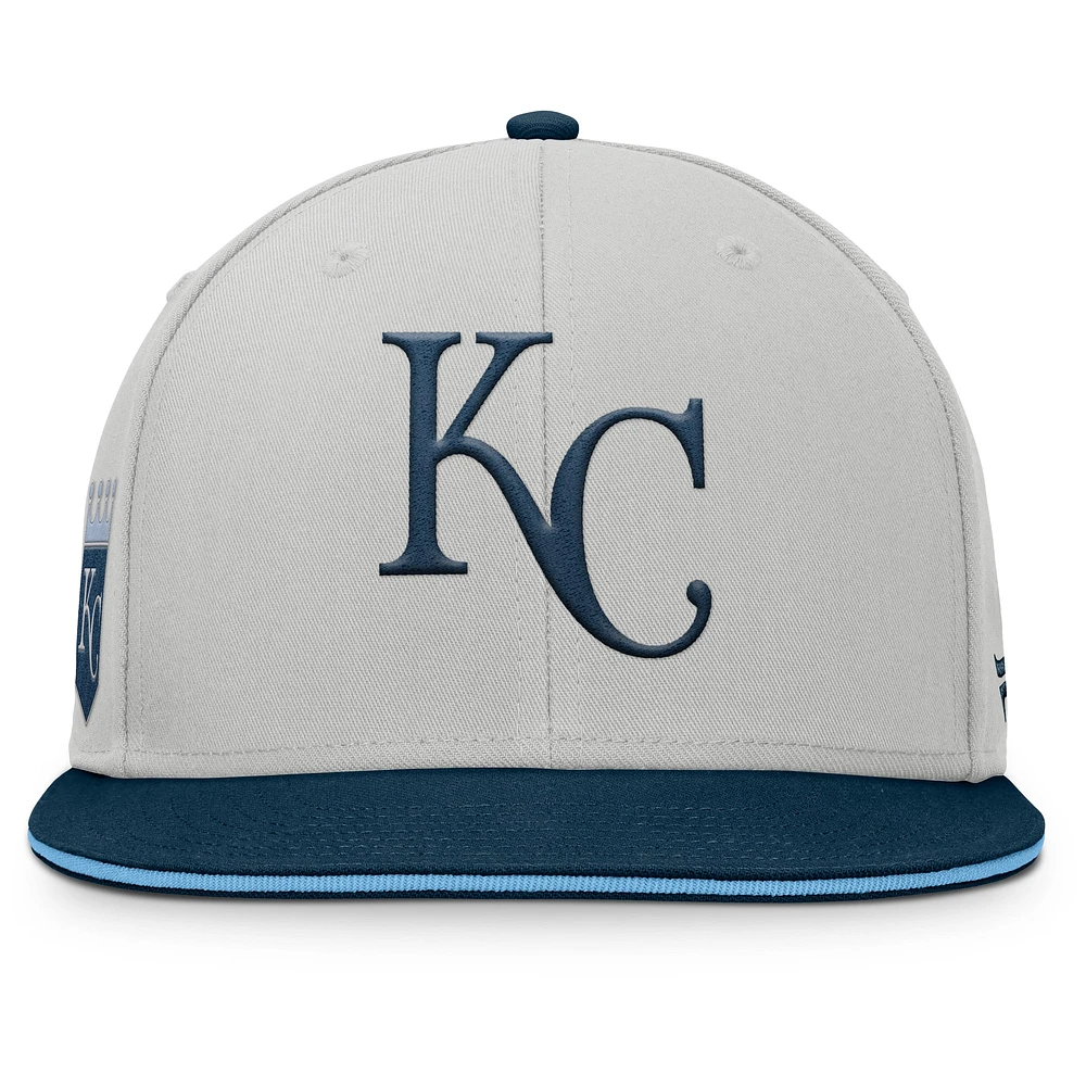 Men's Fanatics Gray Kansas City Royals Knuckleball Snapback Hat