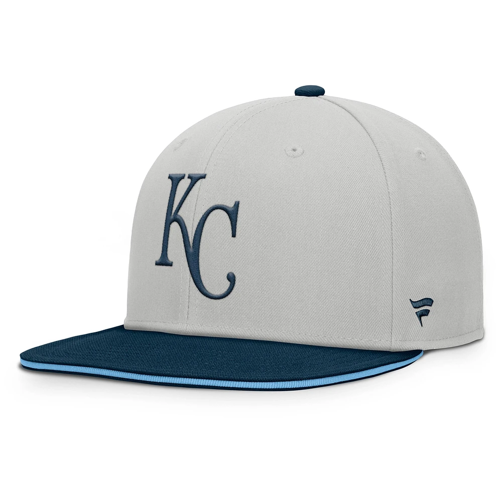 Men's Fanatics Gray Kansas City Royals Knuckleball Snapback Hat