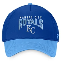 Men's Fanatics  Royal/Light Blue Kansas City Royals Stacked Logo Flex Hat