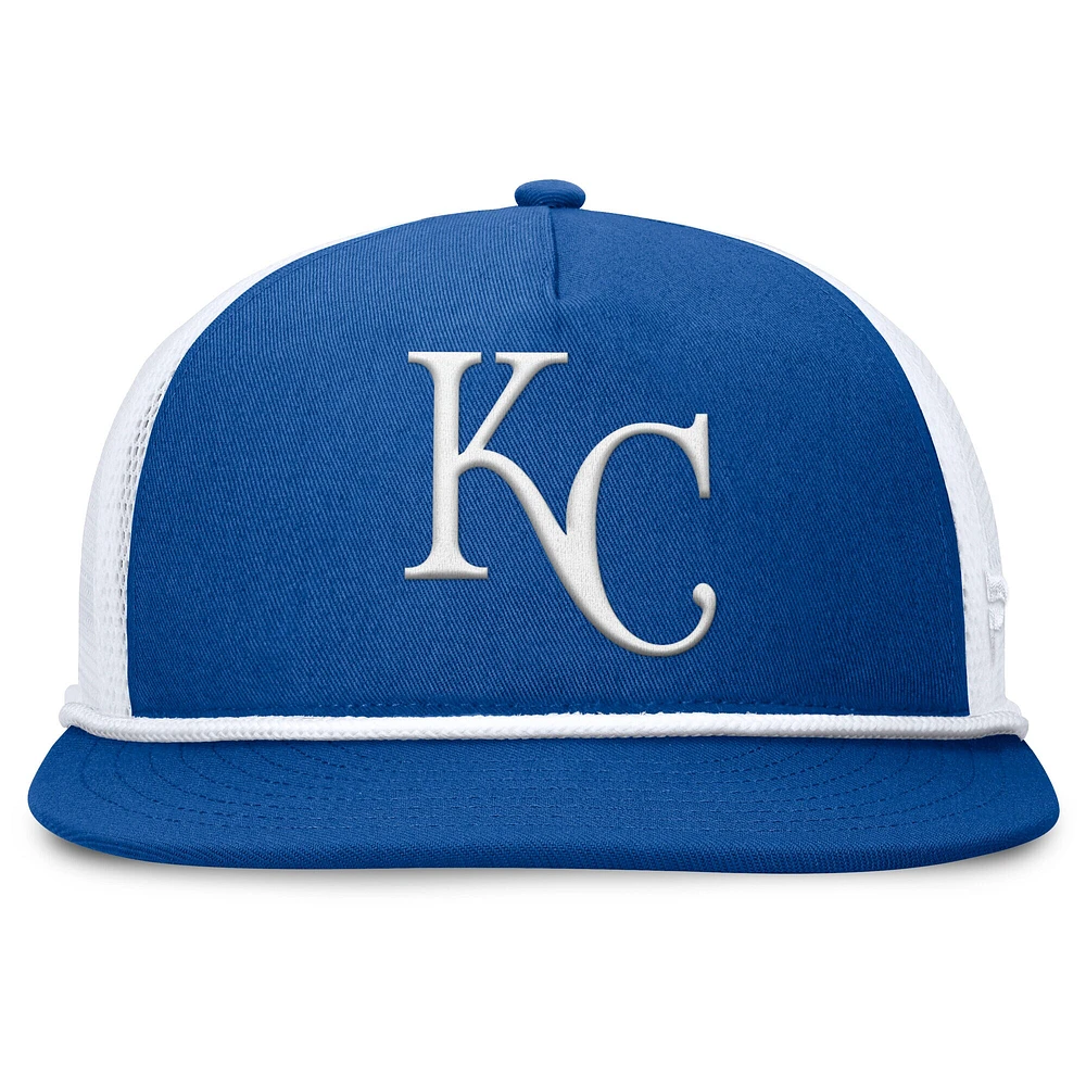 Casquette Snapback Fanatics Royal/Blanc pour homme, style Clubhouse des Kansas City Royals