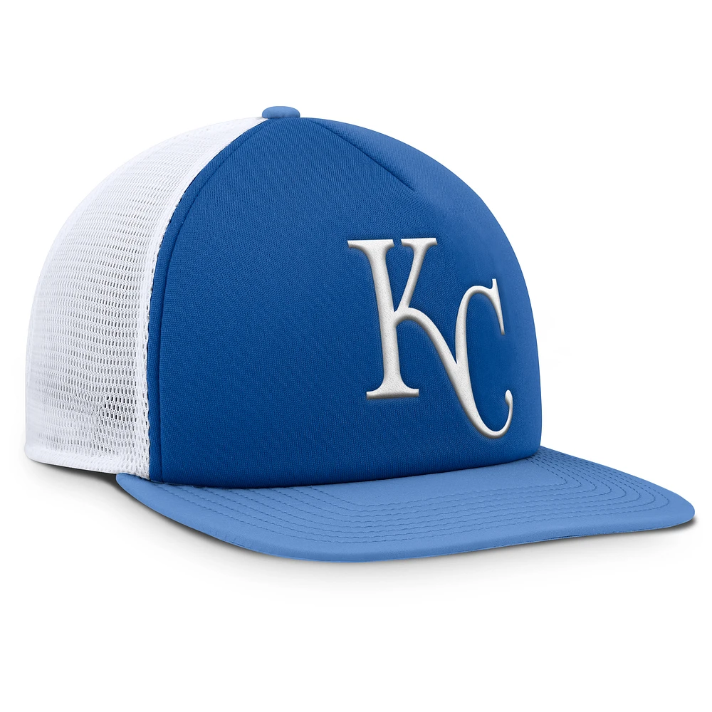 Men's Fanatics Royal/White Kansas City Royals Fundamental Foam Front Snapback Hat