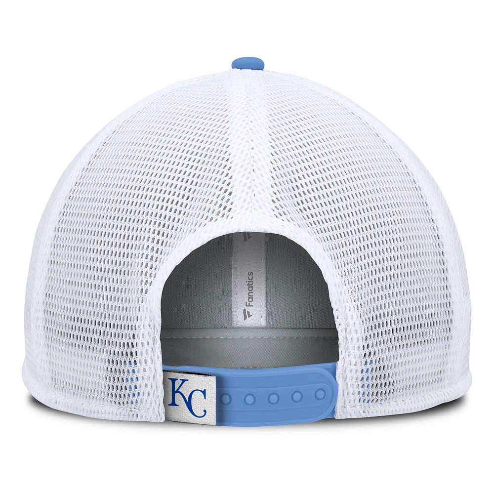 Casquette snapback en mousse fondamentale pour hommes Fanatics Royal/White Kansas City Royals