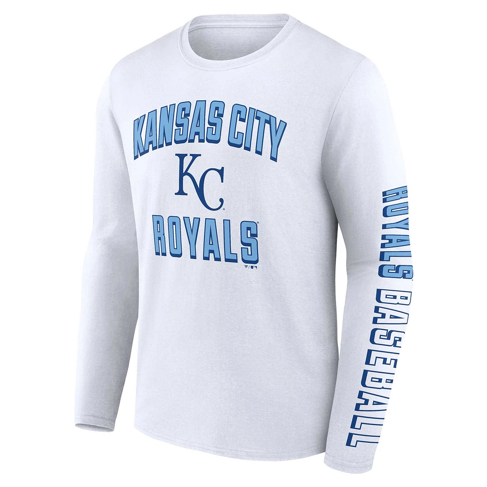 Ensemble de deux t-shirts combo Fanatics Royal/White Kansas City Royals pour hommes