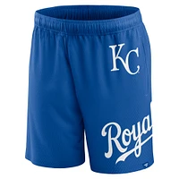 Short en maille Fanatics Royal Kansas City Royals Clincher pour hommes